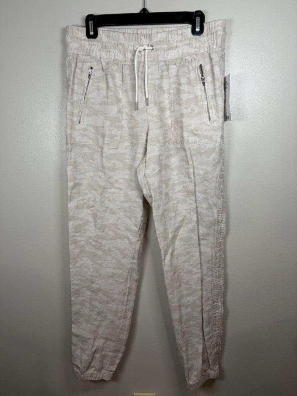 Athleta Cabo Tide Linen Jogger Pant Size 8T Camo Beach Casual Athleisure NWT